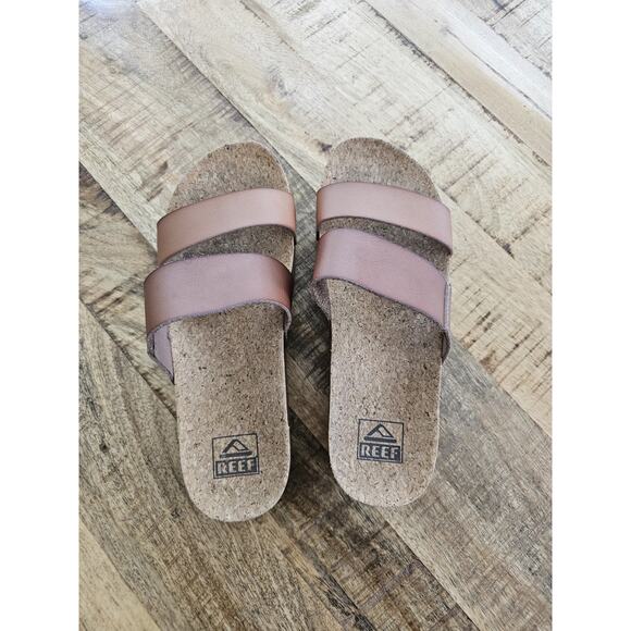 REEF Brown Cushion Vista Hi Platform Sandals Women's Size 8 - Picture 3 of 12